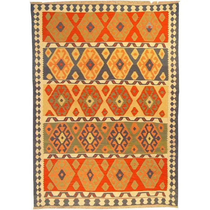 One Of The Kind Ardabil Persian Kilim 8'6" x 5'10"